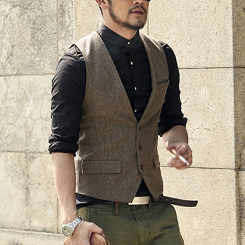 Mens Dress Vests Business Waistcoat Spring Men's Slim Fit Vest Casual Suit