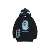 A Ape Print Hoodie Reflective Sweater Teen Hooded Coat