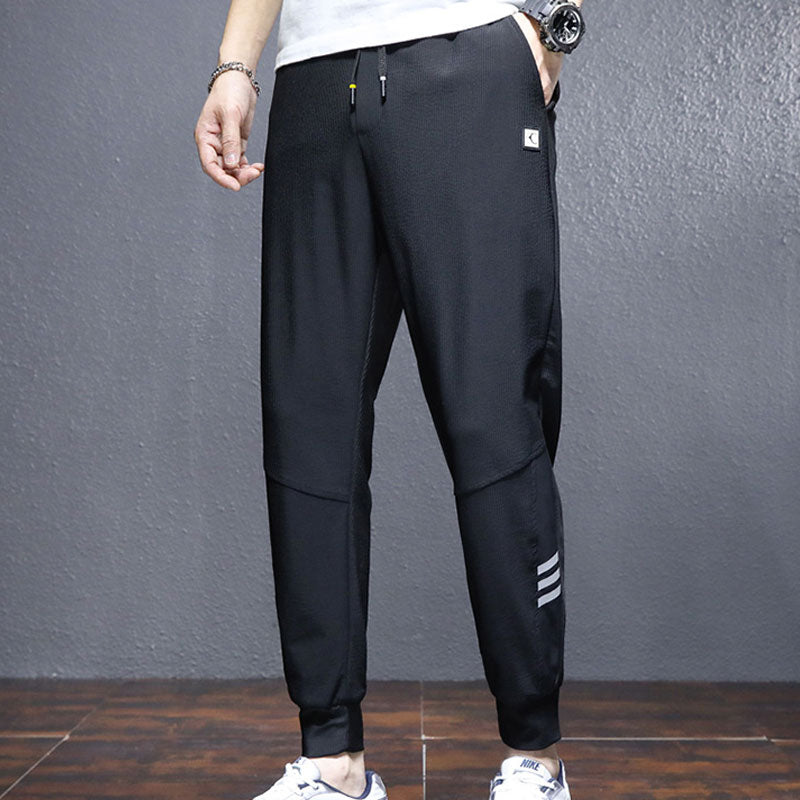 Cropped Pants Men Spring and Summer Casual Pants Men's plus Size Retro Sports Cropped Pants Men Pants