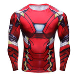 Captain America T Shirt Long Sleeve 3D Three-Dimensional Printing Tights Avengers Civil War Clothes
