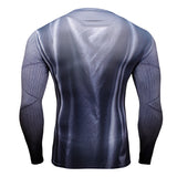 Captain America T Shirt Long Sleeve 3D Three-Dimensional Printing Tights Avengers Civil War Clothes