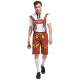 Lederhosen German Beer Festival Costume Halloween Men's Uniform Beer Suit