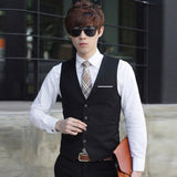 Mens Dress Vests Business Waistcoat Suit Vest Men's Suit Men's Slim Fit Casual Business
