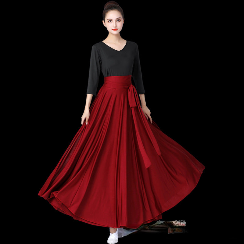 Jalisco Clothing Dancing Dress Expansion Skirt Women's Long Dress for Art Exam