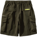 Men Shorts Men's Clothes Summer Wear Retro Men's Shorts Casual Loose Two Bags Workwear Fifth Pants Trendy Men