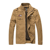 Men Fit Bomber Jacket Windbreaker Moto Street Coat Men's Jacket Autumn Jacket Solid Color Badge Casual Cargo Pants