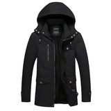 Tactics Style Men Outdoor Windproof Coat Men Casual Jacket Winter Fleece Men's Jacket Hooded Pure Cotton plus Size