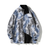 Veste Homme Mi Saison Autumn Tie-Dyed Men's Coat Men's Spring and Autumn Clothes