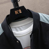 Autumn Men's Fashion Loose Lapel Baseball Uniform Men's Trendy plus Size Stitching Jacket Jacket Men