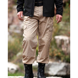 Tactics Style Outdoor Casual Pants Men's Outdoor Plaid Pants Black Casual Pants