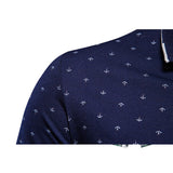 Men Shirt Fashion Slim Fit Shirt Short Sleeve Shirt Large Size Casual Top Summer Men's Fashion Print Short Sleeve Casual Polo Collar T-shirt Polo Shirt Men