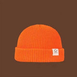 Women Beanies Smiling Face Knitted Hat Woolen Cap Children's Autumn and Winter Cold Hat