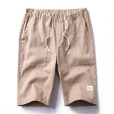 Mens Cargo Shorts Summer Pure Cotton Washed Fifth Pants Men's Business Shirt Shorts Men's Drawstring Leisure Pants