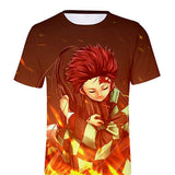 Anime Tshirts Aesthetic Men's Shirt Men's plus Size Digital Printing 3D Short Sleeve T-shirt