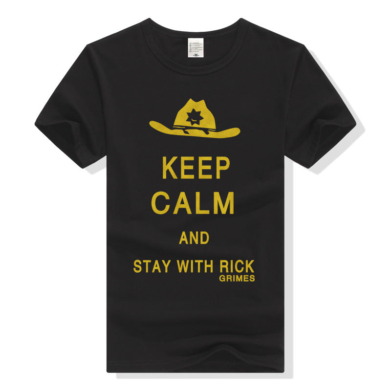 The Walking Dead Clothes Darririck Luminous Men's Casual Anime Print Short-Sleeved T-shirt