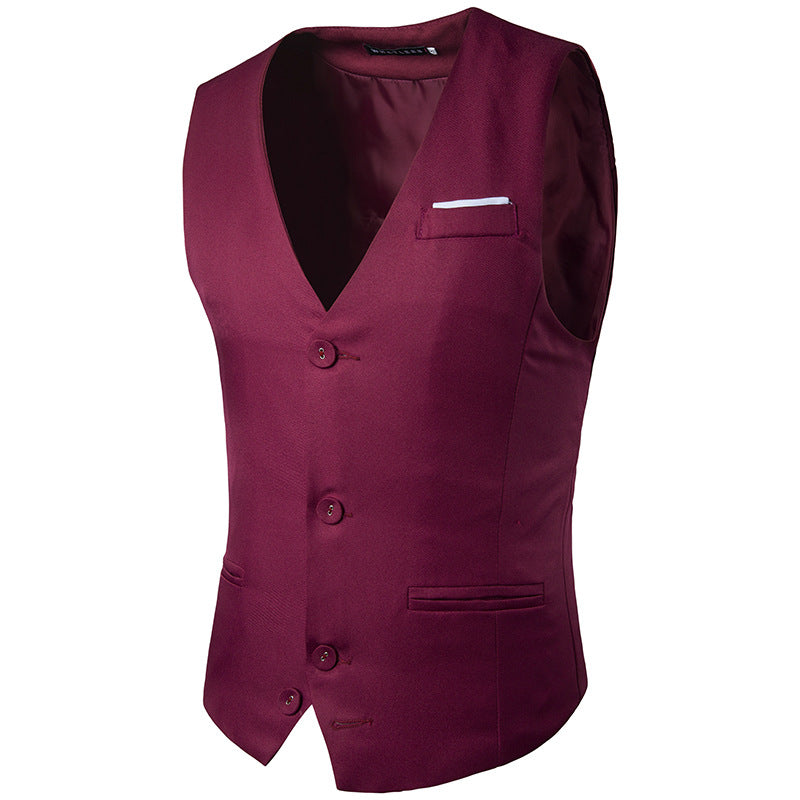 Tuxedo Vests Men Suit Vest Spring Chest Color Matching Men's Gentleman Suit