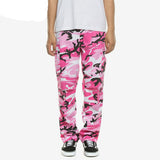 Hip Hop Camoufiage Print Savage Orange Camo Cargo Pants Dafeili Camouflage Spring Overalls Ulzzang Casual Chic Straight Hip Hop Oversized Trousers Men