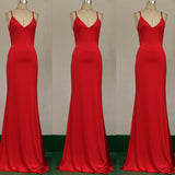 Bohemian Chic Wedding Dress Sexy Red Evening Dress Sleeveless Strap Backless Formal Dress