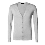 Men Casual Jacket Slim Coat Men's Slim-Fit Cardigan Sweater Solid Color Knitwear Fashion Slim-Fit Cardigan