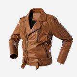1970 East West Leather Jacket Men's Suit Parker Leather Coat Retro Handsome Leather Coat