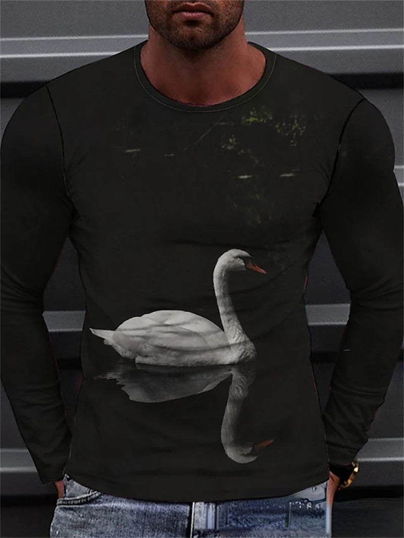 3D T Shirt Printed V-neck