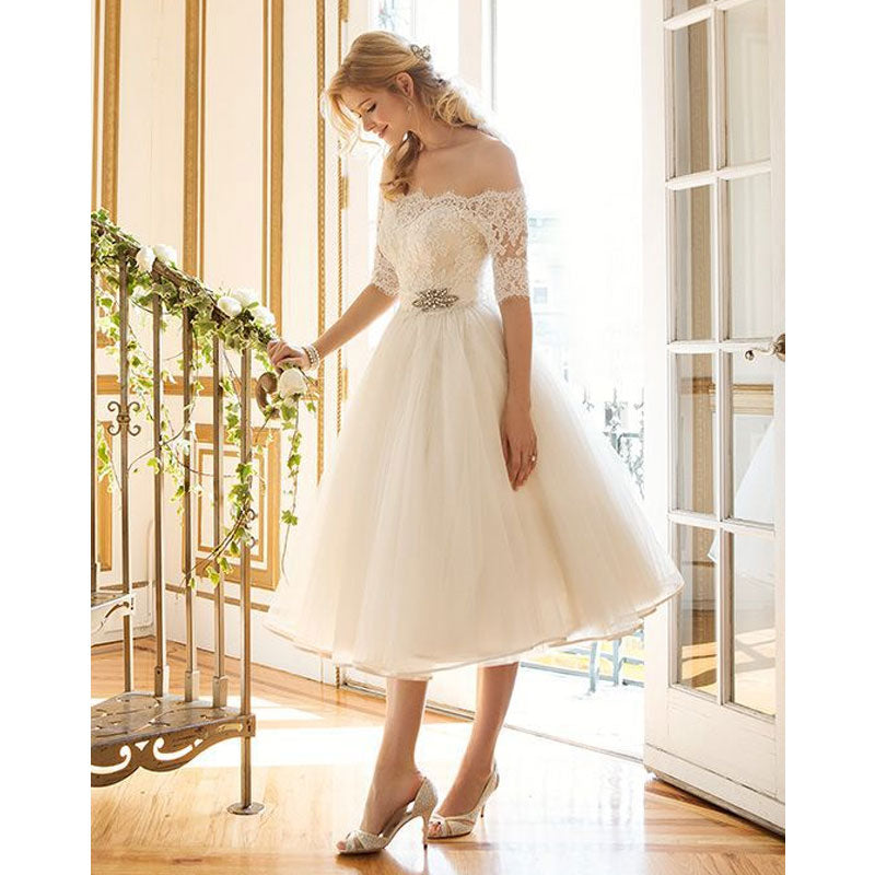 Bohemian Chic Wedding Dress Sexy Off-The-Shoulder Dress