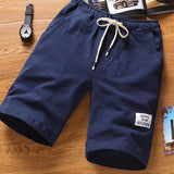 Mens Swim Trunks Summer Cotton Shorts Teenagers Men's Casual Cropped Pants Solid Color Beach Pants plus Size Multi-Color
