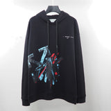 Autumn And Winter Men'S And Women'S Loose Graffiti Arrow Printed Hoodie