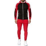 Men Tracksuit Set Jogging Suits Mens Men's Leisure Sports Suit Striped Color Matching Fashion Sports Set