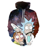 Rick and Morty Pullover Hoodie Sweatshirts Men Sports Hooded plus Size Casual and Comfortable