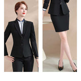 Women Pants Suit Uniform Designs Formal Style Office Lady Bussiness Attire Blue Slim Fit Business Suit Suit for Women