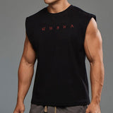 Slim Fit Muscle Gym Men T Shirt Men Rugged Style Workout Tee Tops Loose plus Size Sports Vest Summer Men Cotton