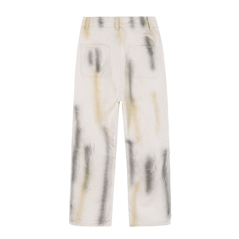 Baggy Straight Trousers Men's Casual Pants plus Size Retro Sports Men's Fashion Wear Trousers Men Pants