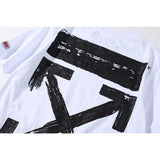 Summer Menswear Arrow Print Ow Short Sleeve Tshirt Owt