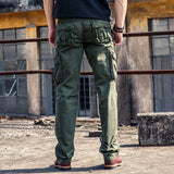 Men's Work Pants Men Stretch Work Trousers Straight Leg Pant plus Size Loose Men's Overalls Pure Cotton Straight Men's Casual Pants