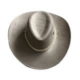 Wester Hats Suede Outdoor Sun Hat Men's Riding Hat Big Brim Cowboy Hat