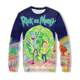 Rick And Morty  Pullover Hoodie Sweatshirts Men's Clothing Print round Neck Pullover Sports Sweater