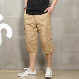 Men's Capris Pants Below The Knee Shorts Summer Work Clothes Pants Loose Shorts Casual Sports