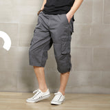 Men's Capris Pants Below The Knee Shorts Summer Work Clothes Pants Loose Shorts Casual Sports