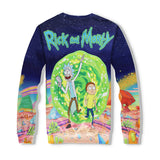 Rick and Morty for Men Men's Casual Suit Sports Fall Winter Hoodie Printed Long-Sleeved Trousers Two-Piece Set Rick Morty Rick