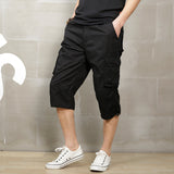 Men's Capris Pants Below The Knee Shorts Summer Work Clothes Pants Loose Shorts Casual Sports