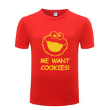 Cookies Shirt 2 Short Sleeve T-shirt Cookie Monster Cookie Cookie Monster Me Want Cookies!