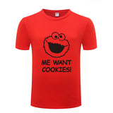 Cookies Shirt 2 Short Sleeve T-shirt Cookie Monster Cookie Cookie Monster Me Want Cookies!
