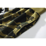 A Ape Print Shorts Trendy Brand Camouflage Teeth Printed Men's Cotton Shorts