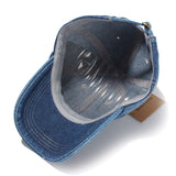 Joe Goldberg Hats Men and Women Summer Baseball Cap Soft Top Denim Hat Casual Sun-Proof Peaked Cap