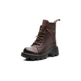 Coachella Cowboy Boots Autumn Winter Retro Dr. Martens Boots Round Head Ankle Boots