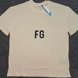 Fog T Shirt Tshirt Short Sleeve FG Men and Women Same Hip Hop Loose Tshirt plus Size Retro Sports fear of god essential