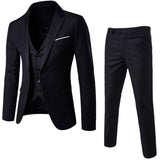Burgundy Suit Business Casual Suit Three-Piece Set Groom Best Man Wedding One Button Suit Suit