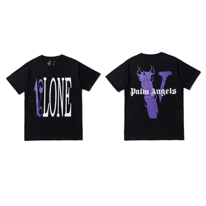 Vlone Friends Men's Casual Fashion Short Sleeve Men's and Women's Tshirt