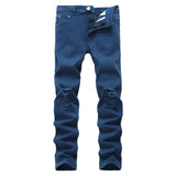 Distressed Jeans Destrued Jean Kanye West Jeans for Boys Stretch Slim Fit Skinny Pants Jeans Ripped Pants